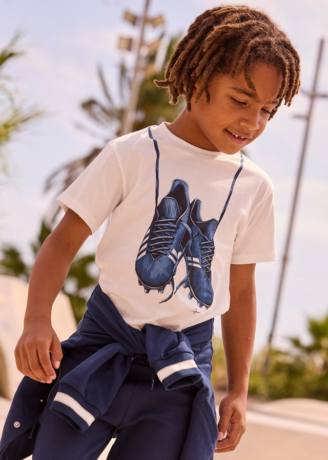 Mayoral Tshirt M/c Zapatillas Nata para Niño