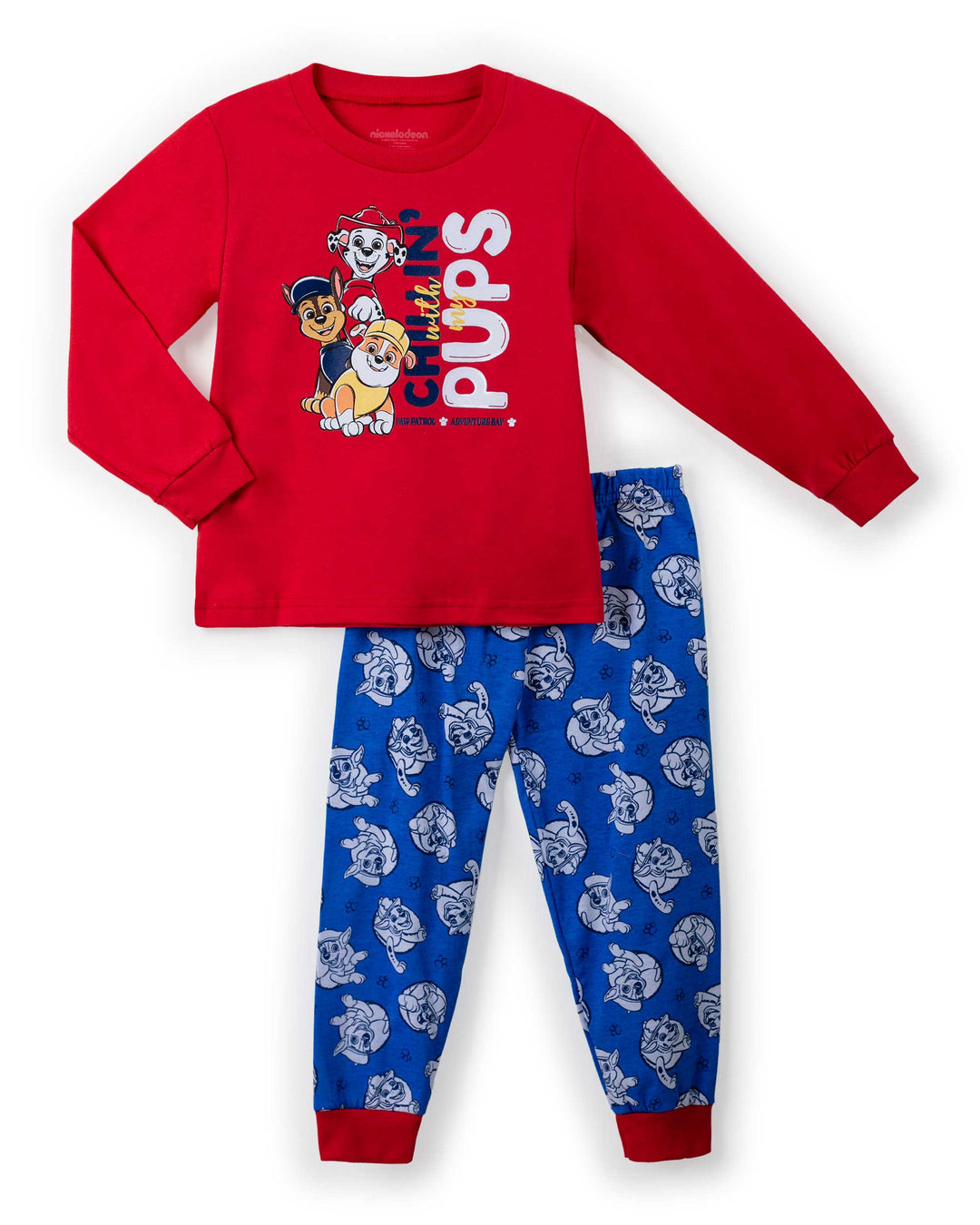 ST. JACKS NIÑO PIJAMA CACHORROS ROJO/AZUL