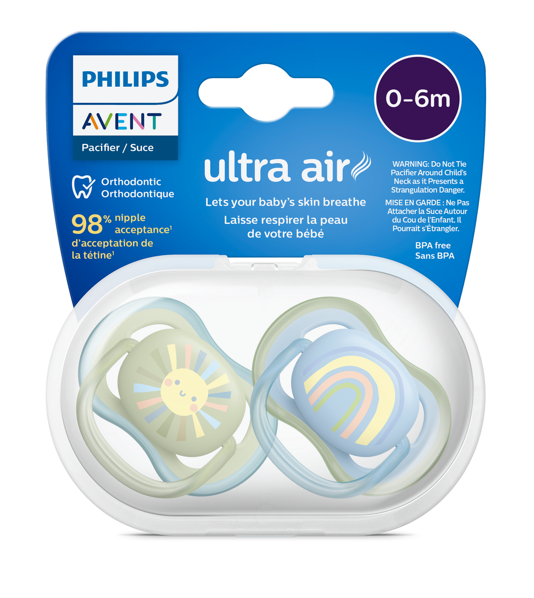 AVENT CHUPOS ULTRA AIR 2PK 0-6M