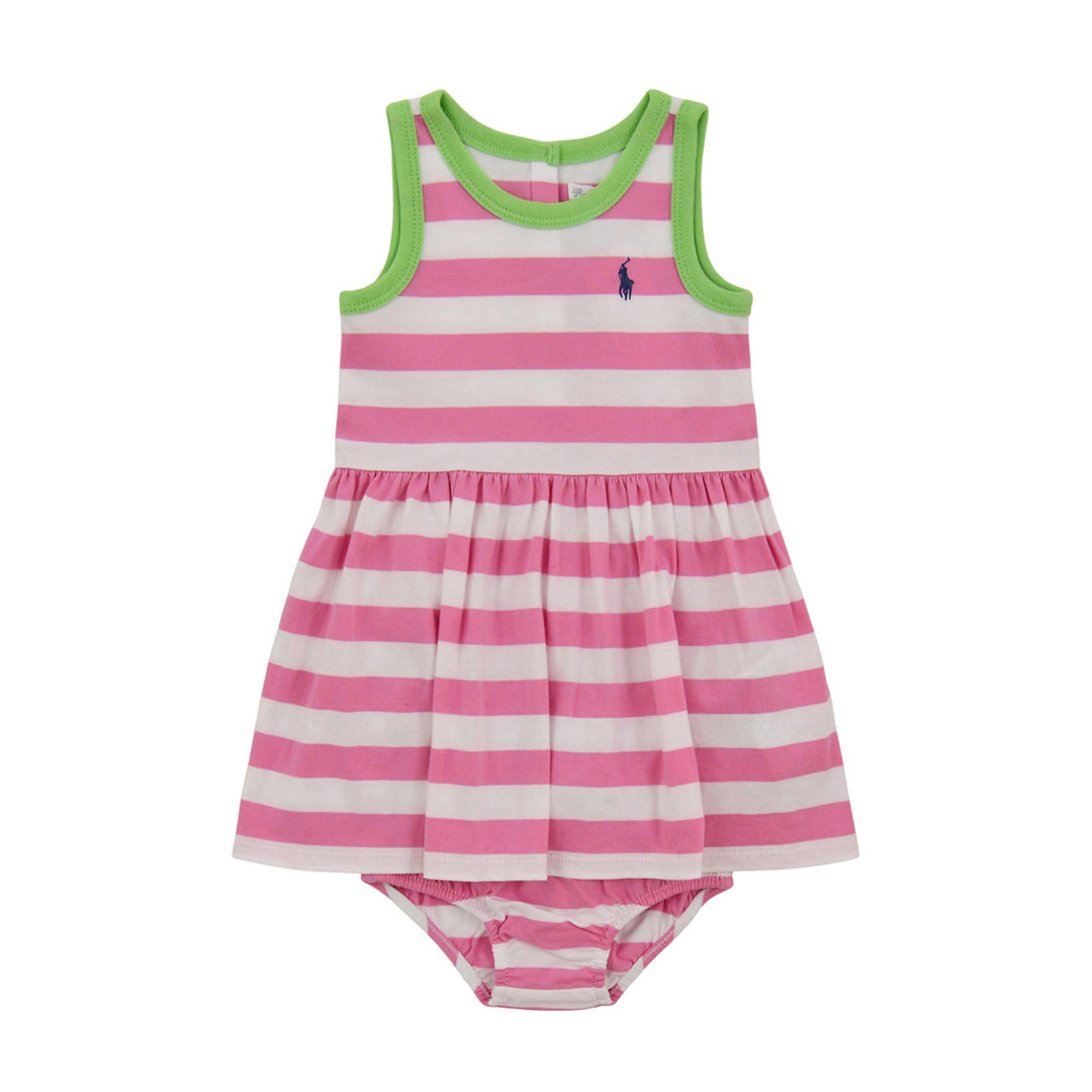 Vestido en Jersey para Bebé Niña - Laguna Pink/White