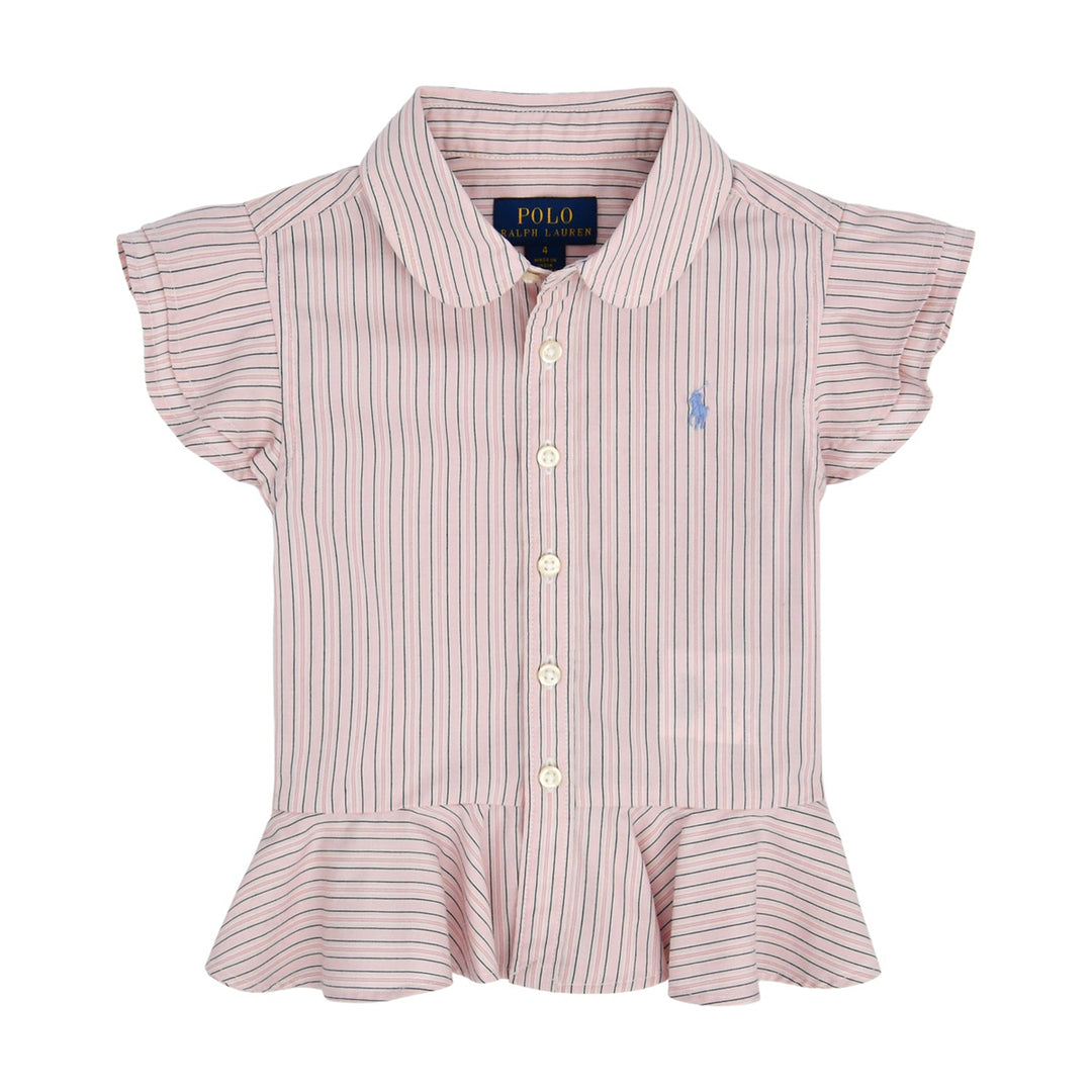 Blusa en Tela para Niña - Light Pink/Navy Multi