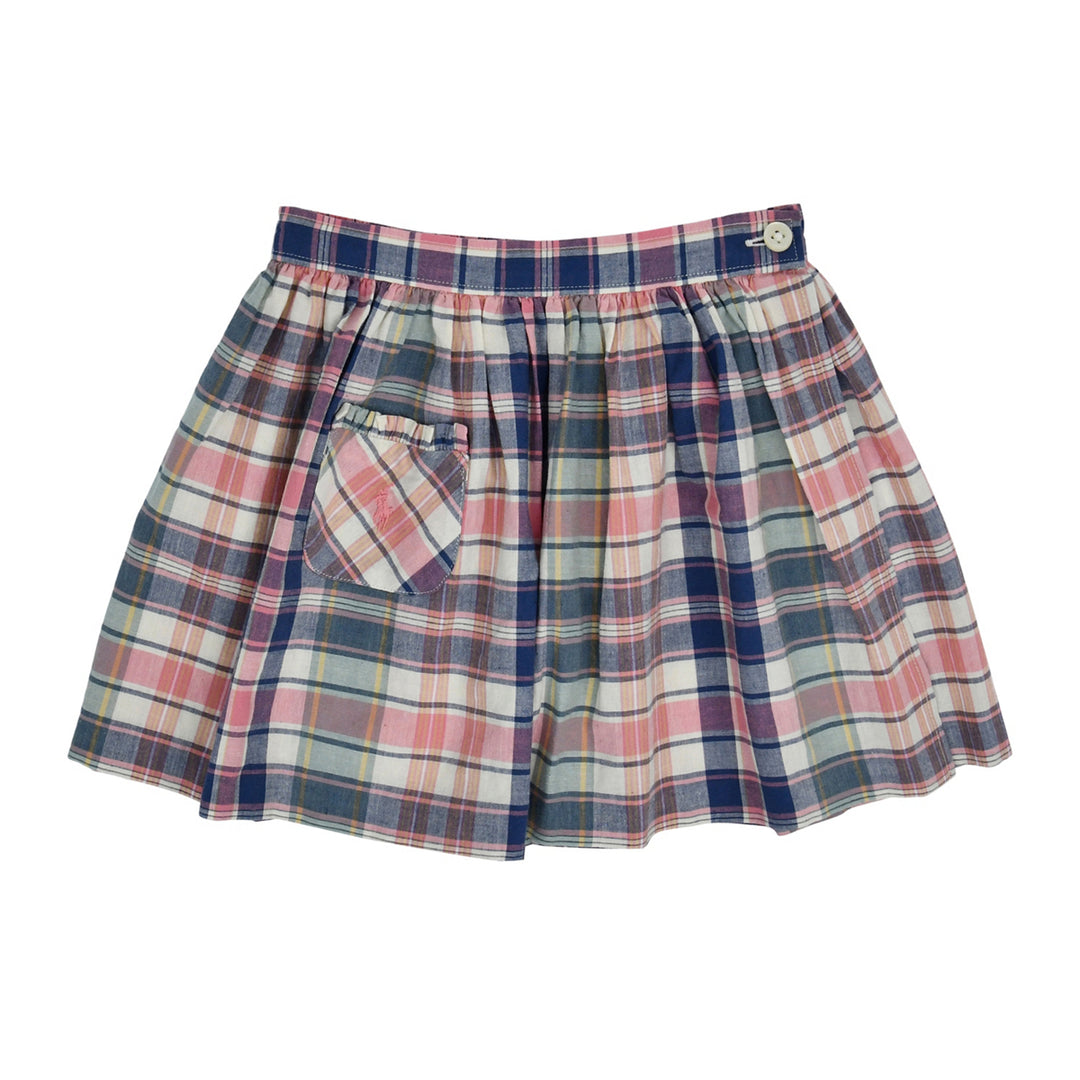 Falda en Tela para Niña - Earth Blue/Pink Multi