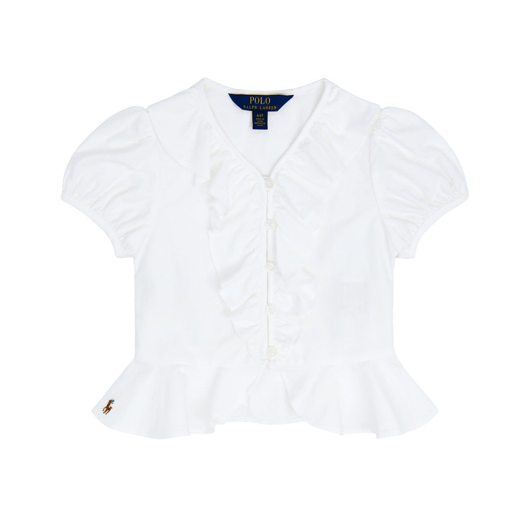 Blusa en Tela para Niña - White