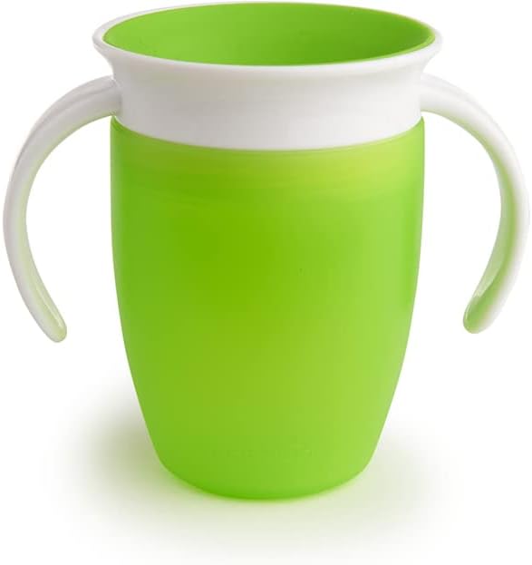 MUNCHKIN VASO 360 CON ASAS Y TAPA VERDE