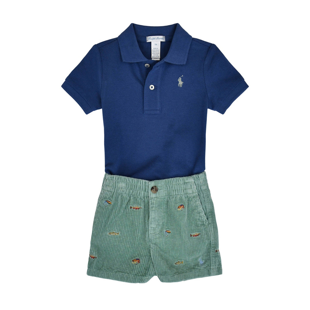 Conjunto de Short de Punto para Bebé Niño - Old Royal