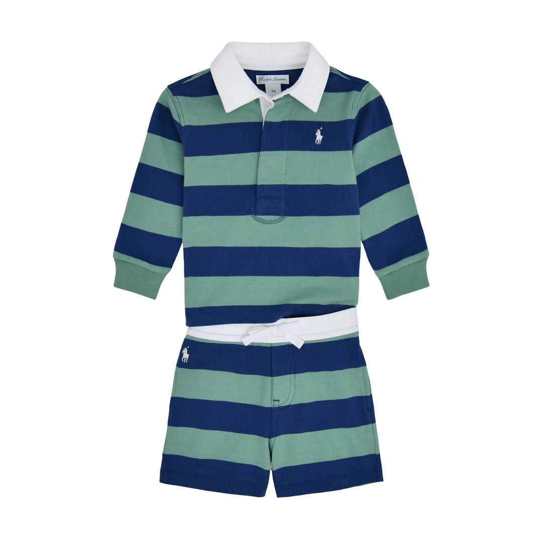 Conjunto de Short de Punto para Bebé Niño - Faded Mint/Old Royal