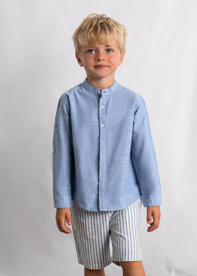 Mayoral Conjunto De Short Lino Suiting Añil para Niño