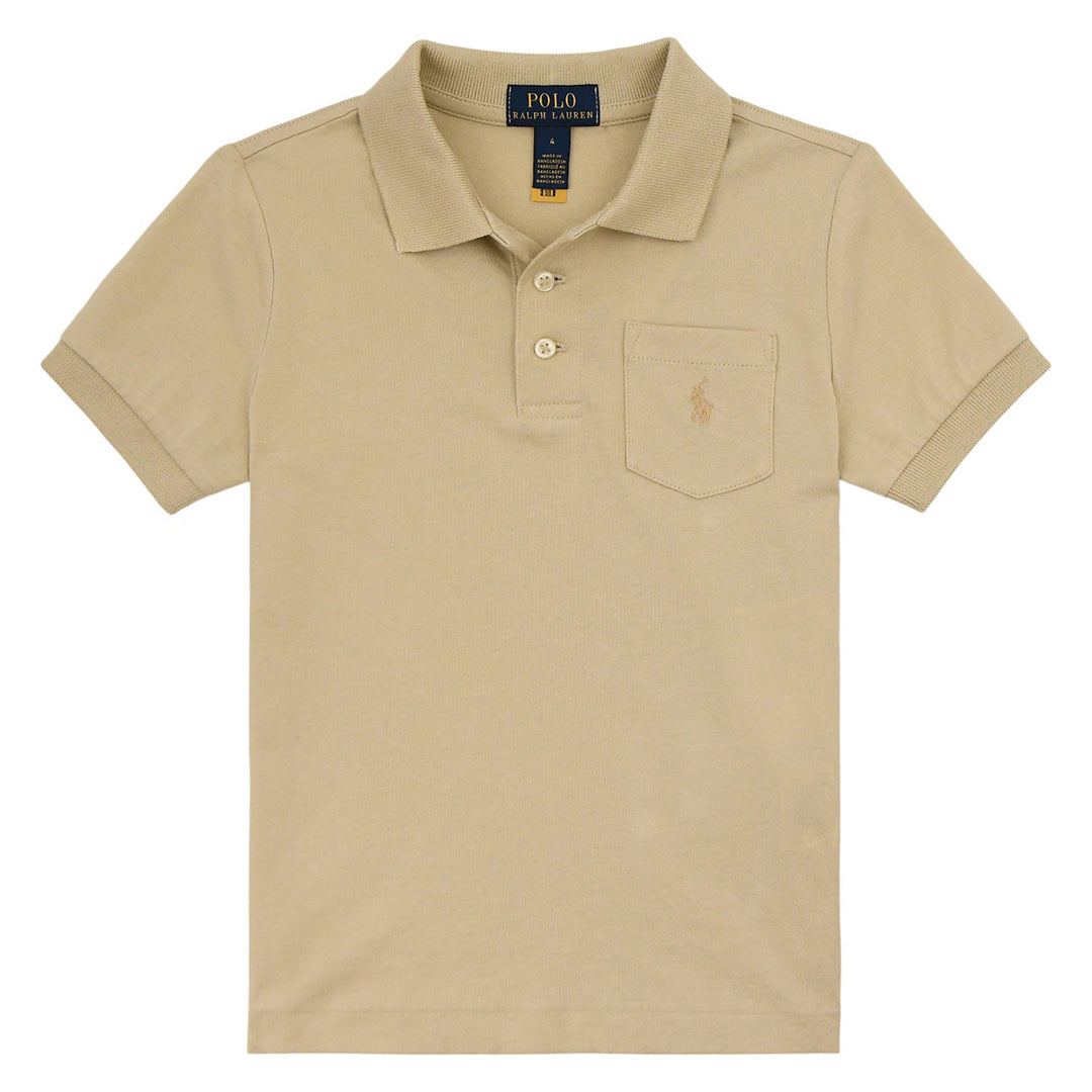 Polo de Punto Manga Corta con Bolsillo para Niño - Spring Beige