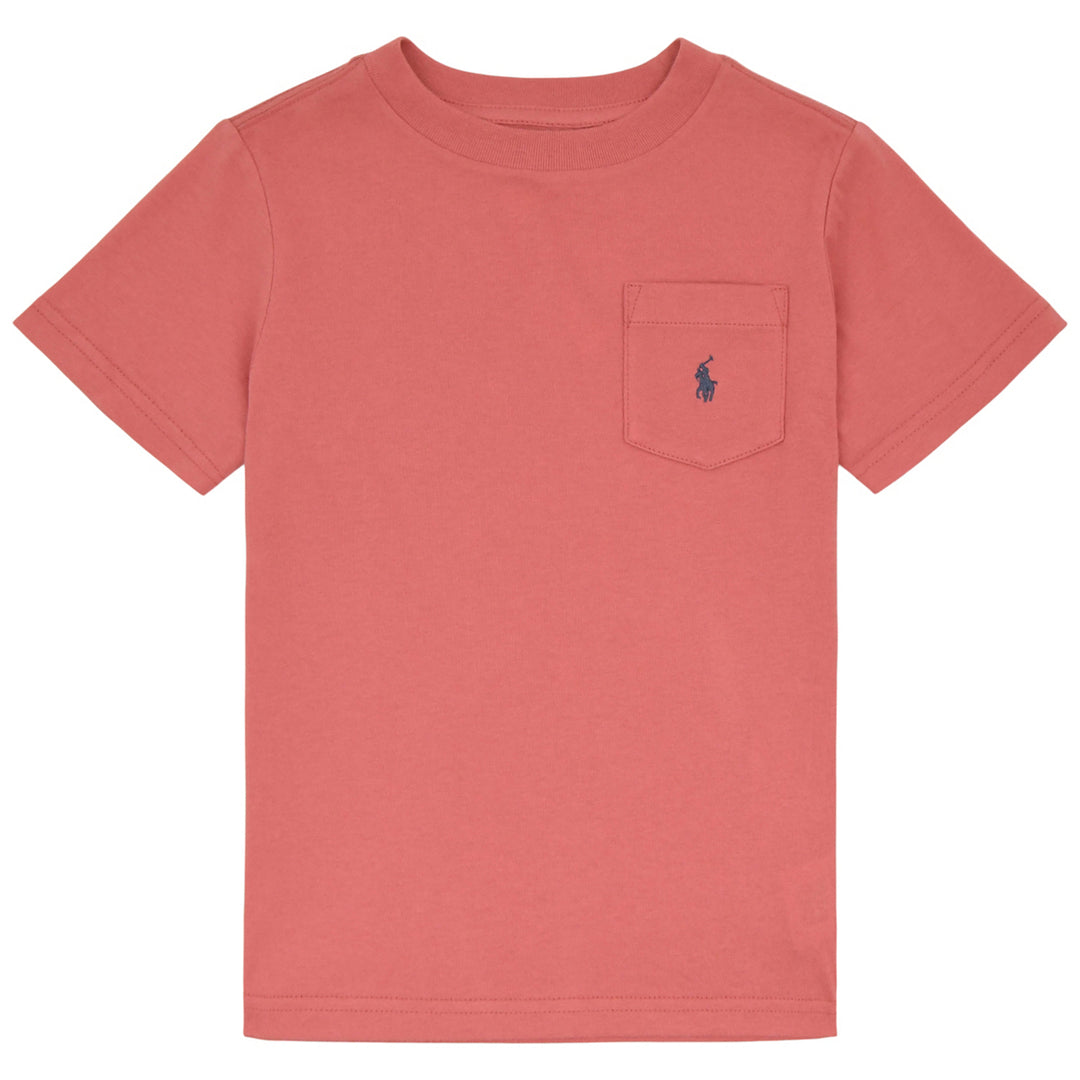 Camiseta de Punto Manga Corta con Bolsillo para Niño - Red Sky
