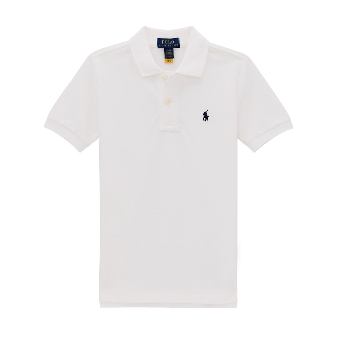 Polo en Mesh para Niño - White