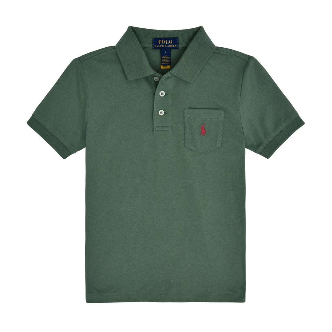 Polo de Punto Manga Corta con Bolsillo para Niño - Fatigue