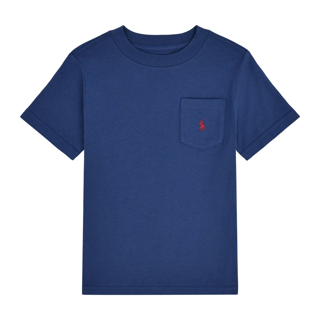 Camiseta de Punto Manga Corta con Bolsillo para Niño - Blue Heaven