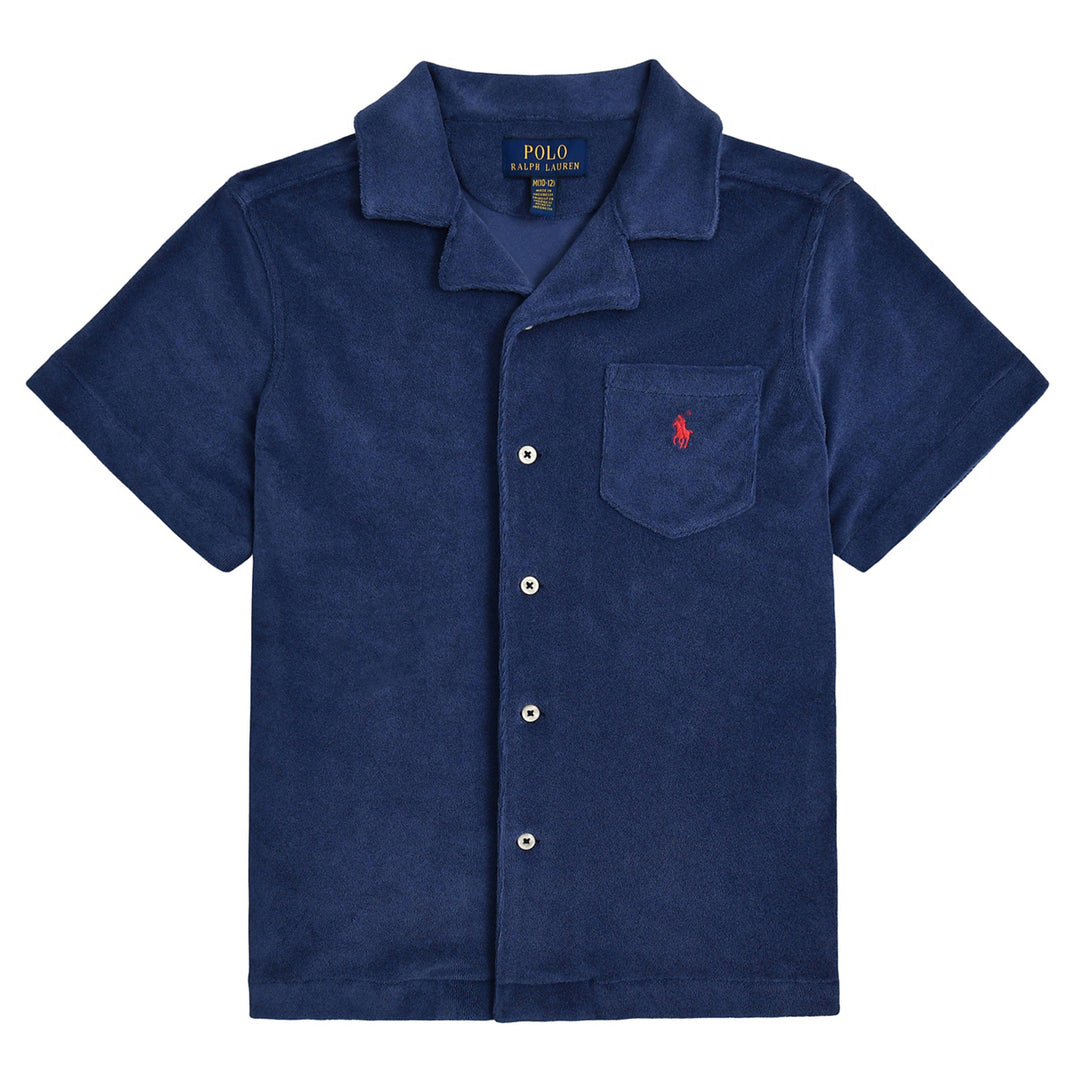 Camisa en Toalla Liviana de Algodón para Niño - Light Navy