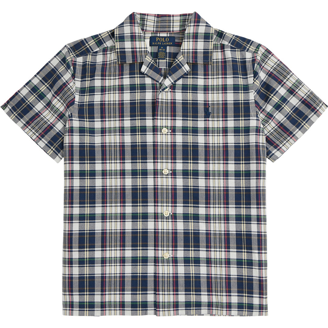 Camisa Sport en Tela para Niño - White/Blue Multi