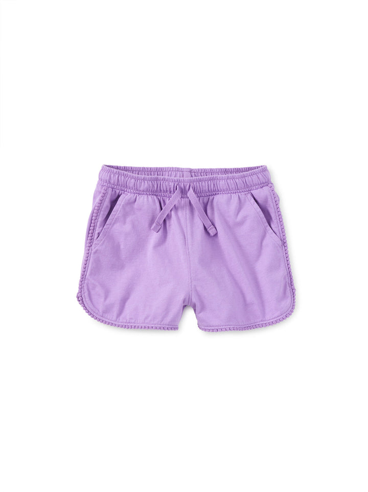 Tea Collection Short Pom Pom Paisley Purple para Niña