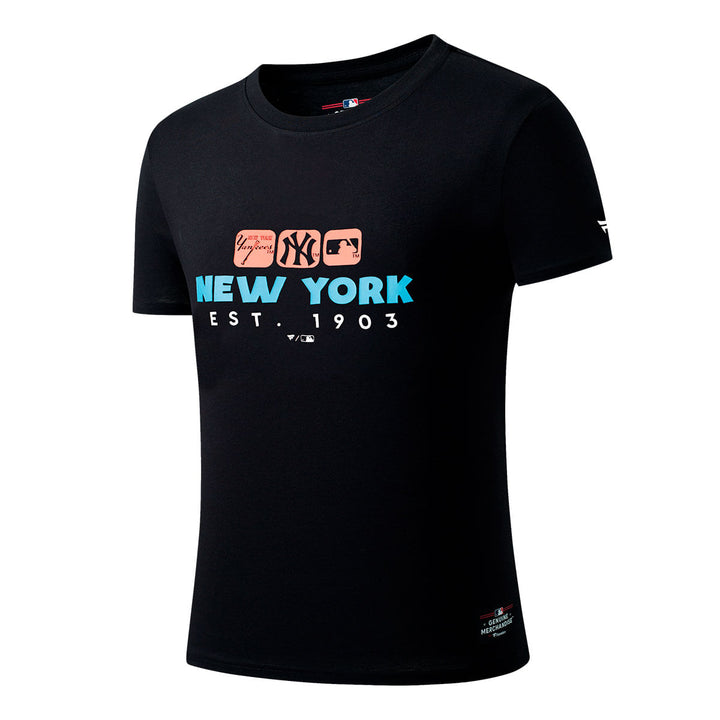 FANATICS NIÑO TSHIRT MLB DROP SHOULDER FIT YANKEES M/C NAVY