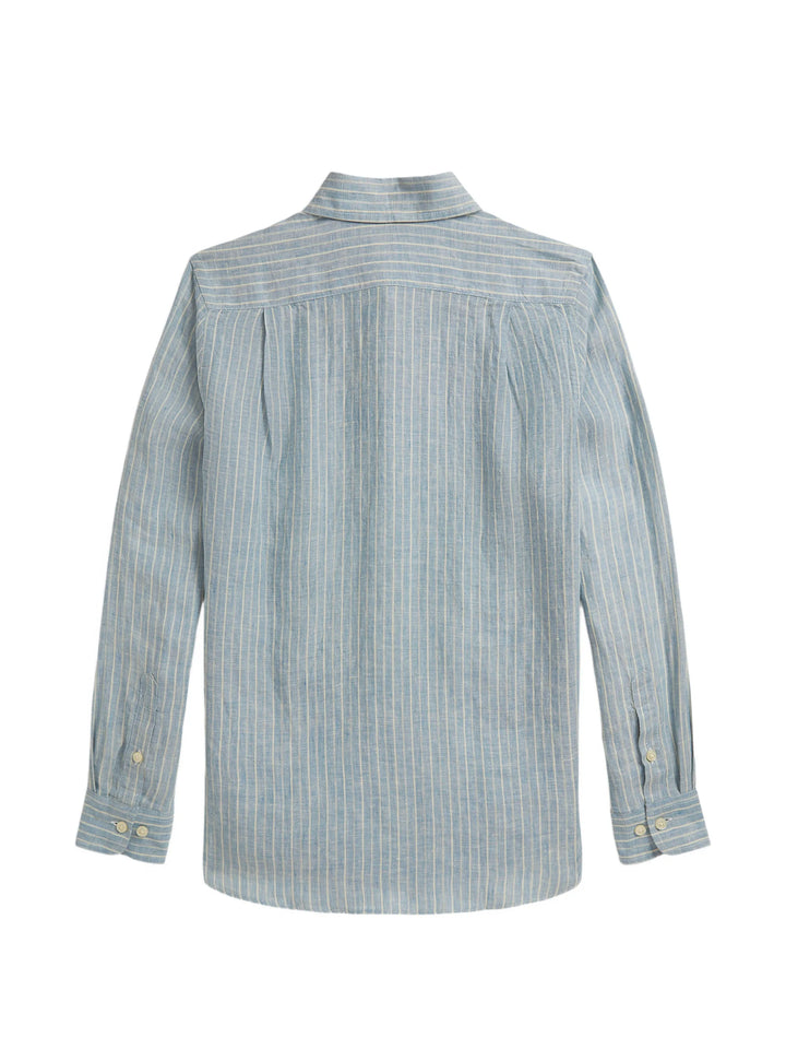 RALPH LAUREN NIÑO CAMISA 17/1 YD LINEN #B222A BLUE CREAM