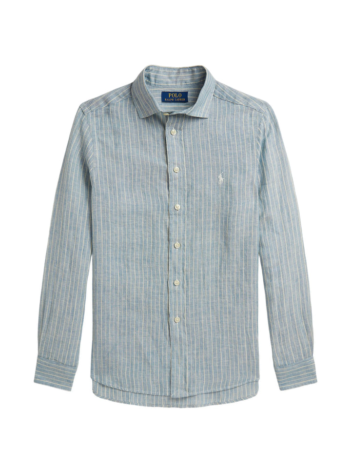 RALPH LAUREN NIÑO CAMISA 17/1 YD LINEN #B222A BLUE CREAM