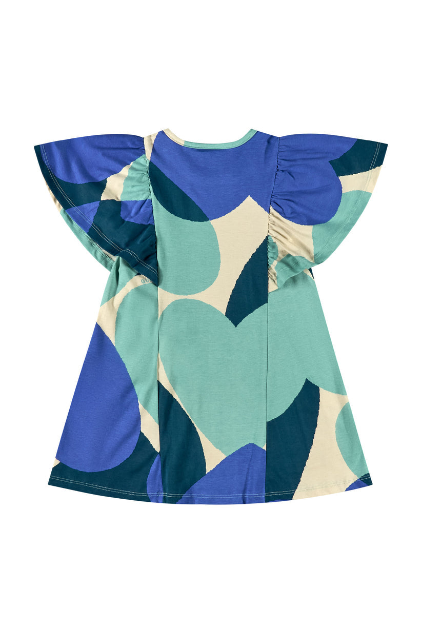 QUIMBY NIÑA VESTIDO BLUE/GREEN/LIGHT BROWN