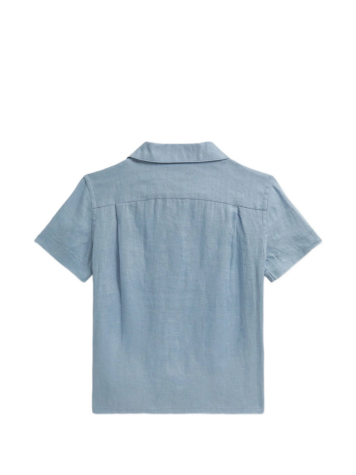 RALPH LAUREN NIÑO CAMISA LINEN VESSEL BLUE