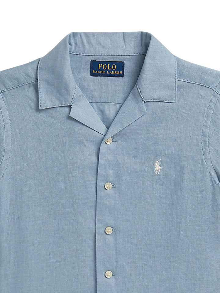 RALPH LAUREN NIÑO CAMISA LINEN VESSEL BLUE