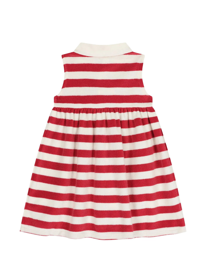 RALPH LAUREN BEBE NIÑA VESTIDO TERRY NANTUCKET RED MULTI