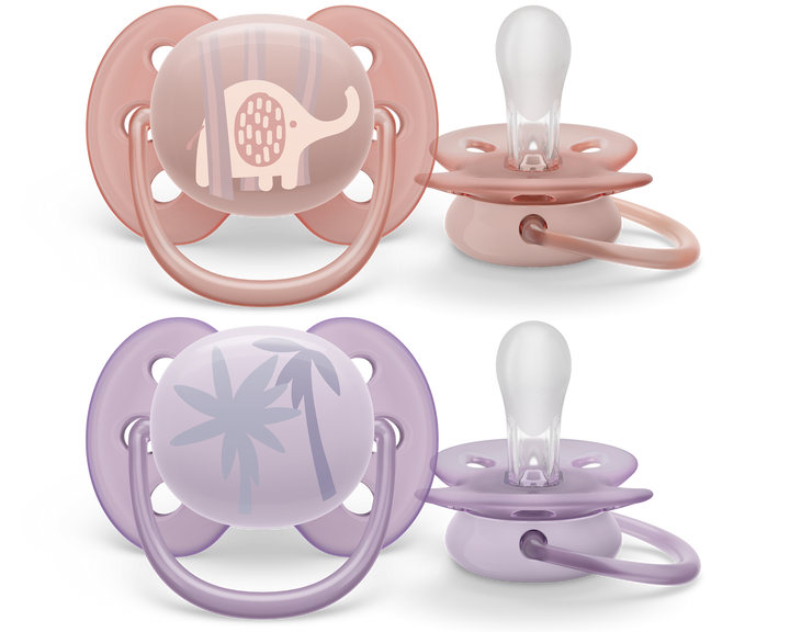 AVENT CHUPETES ULTRA SOFT 0-6M NIÑA 2PCS