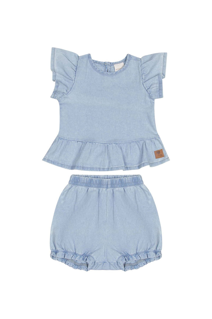 QUIMBY NIÑA CONJ DE SHORT BLUE