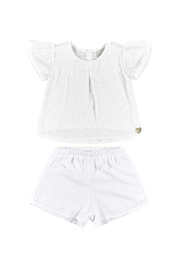 QUIMBY NIÑA CONJ DE SHORT WHITE