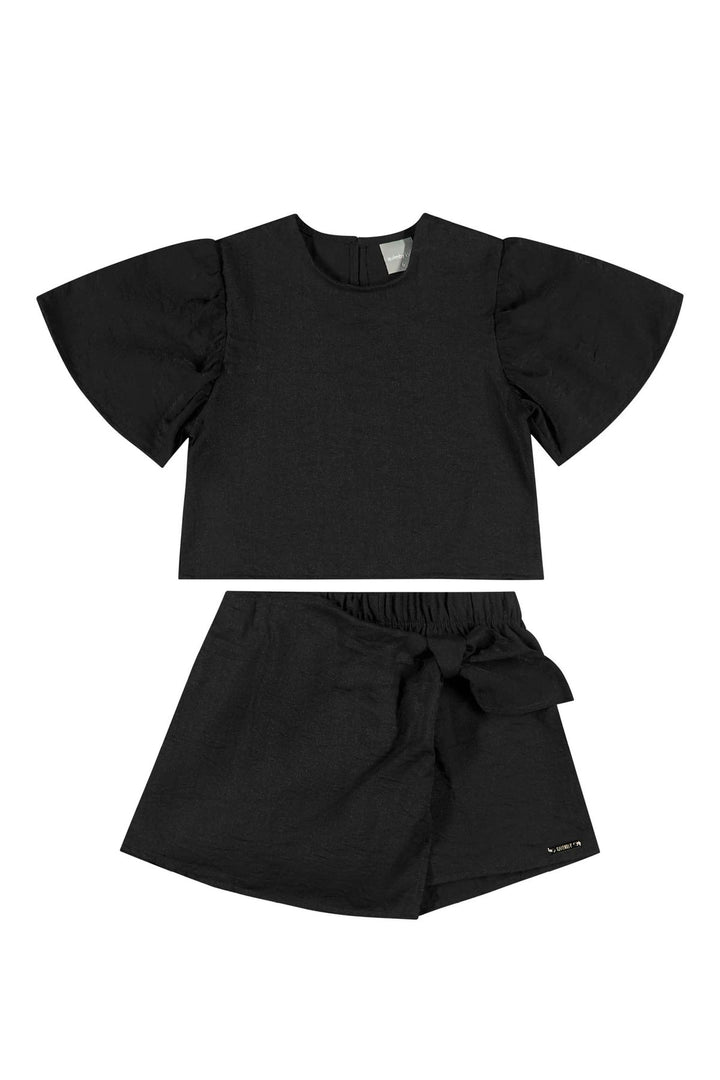 QUIMBY NIÑA CONJ DE SHORT BLACK
