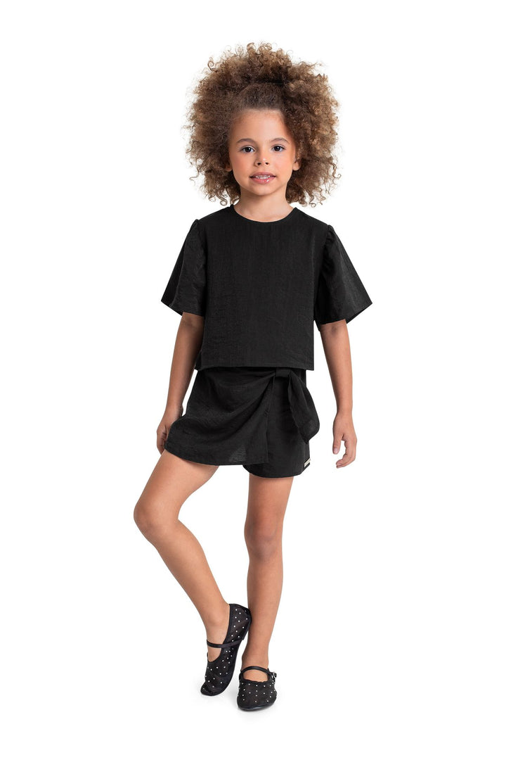 QUIMBY NIÑA CONJ DE SHORT BLACK