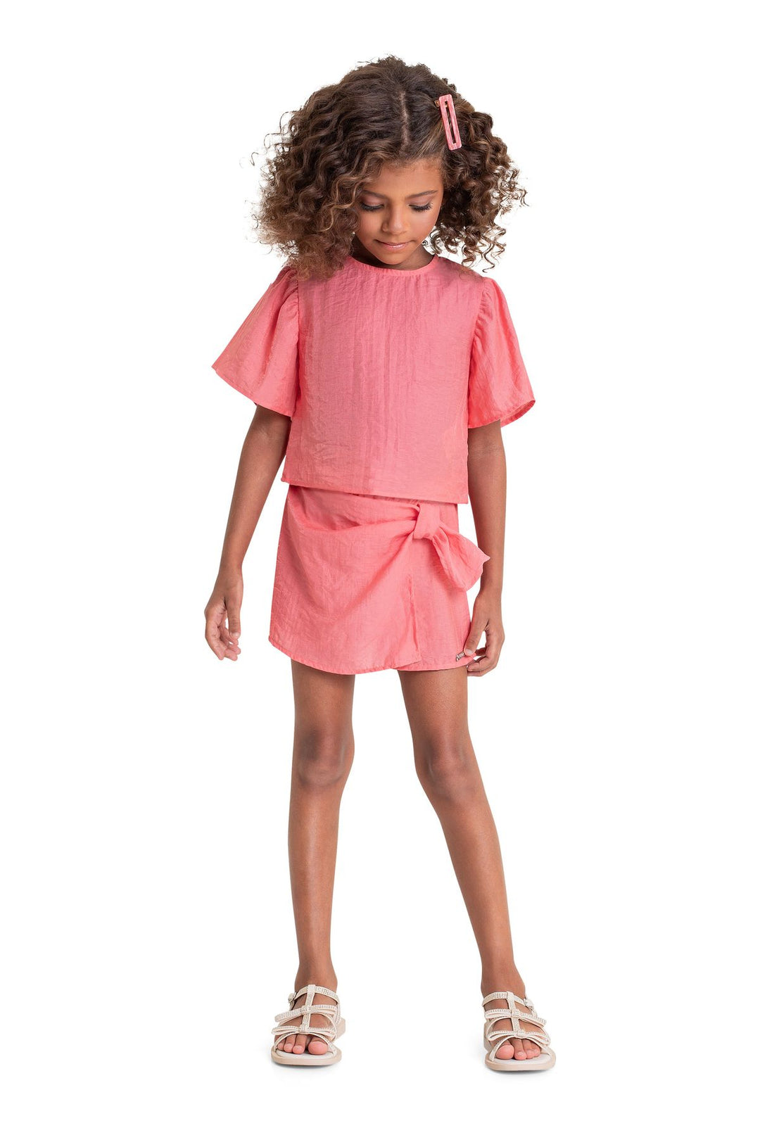 QUIMBY NIÑA CONJ DE SHORT SALMON