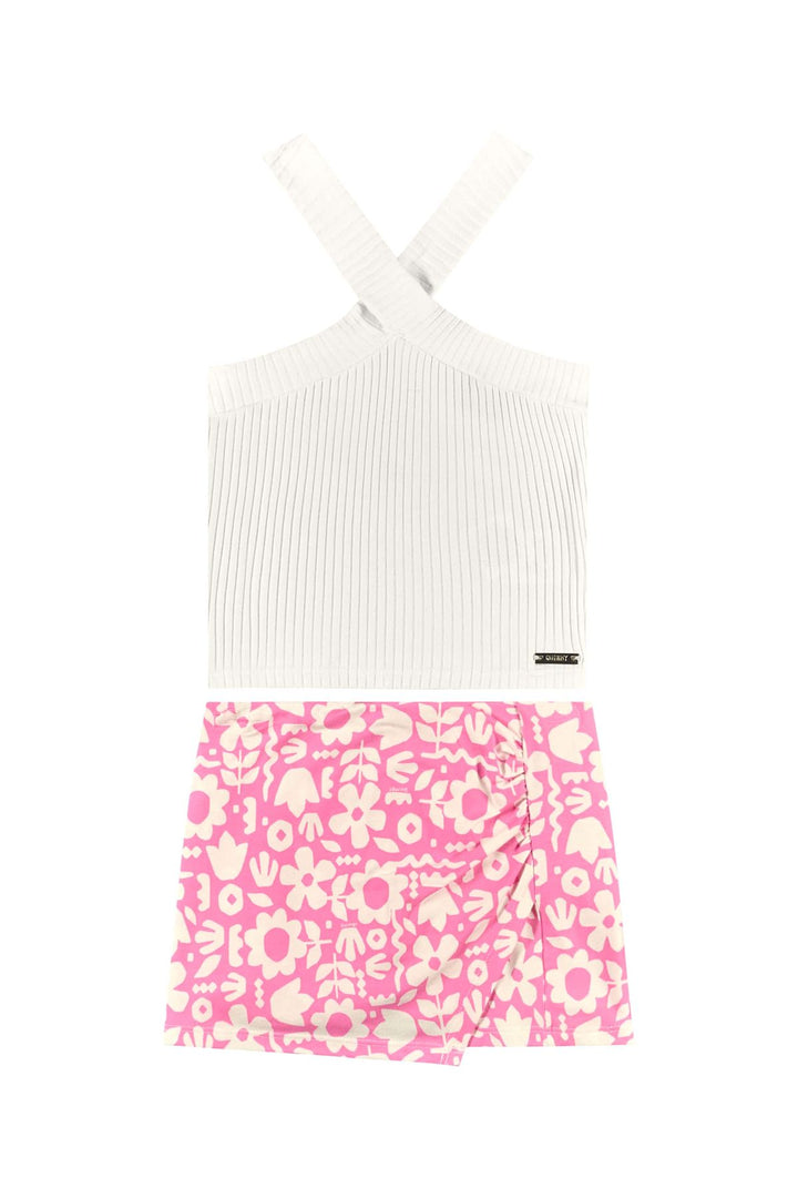 QUIMBY NIÑA CONJ DE FALDA OFF WHITE