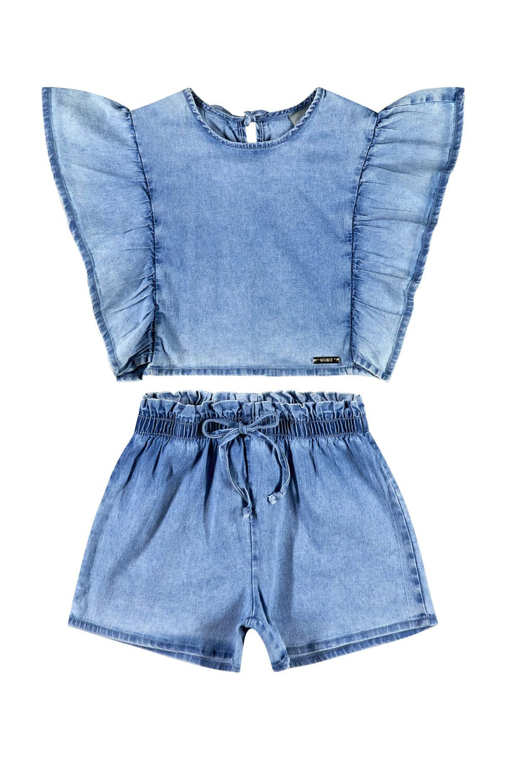 QUIMBY NIÑA CONJ DE SHORT BLUE