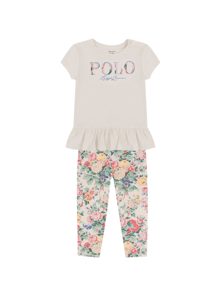 RALPH LAUREN BEBE NIÑA CONJ DE PANTALÓN NEVIS/PORTIA FLORAL W/ PINK PP