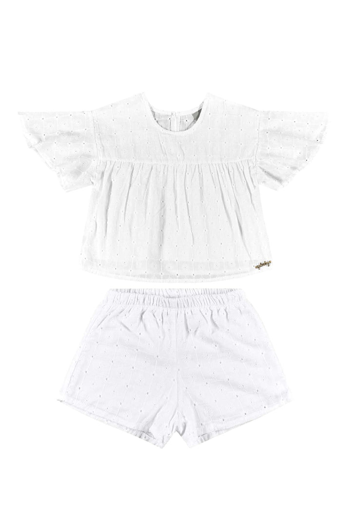 QUIMBY NIÑA CONJ DE SHORT WHITE