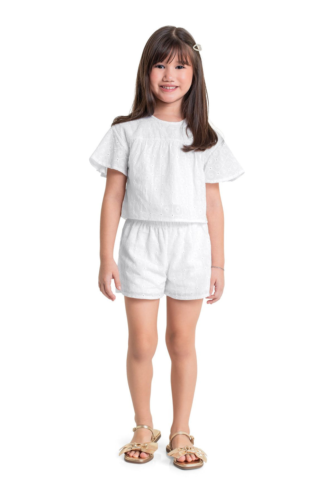 QUIMBY NIÑA CONJ DE SHORT WHITE