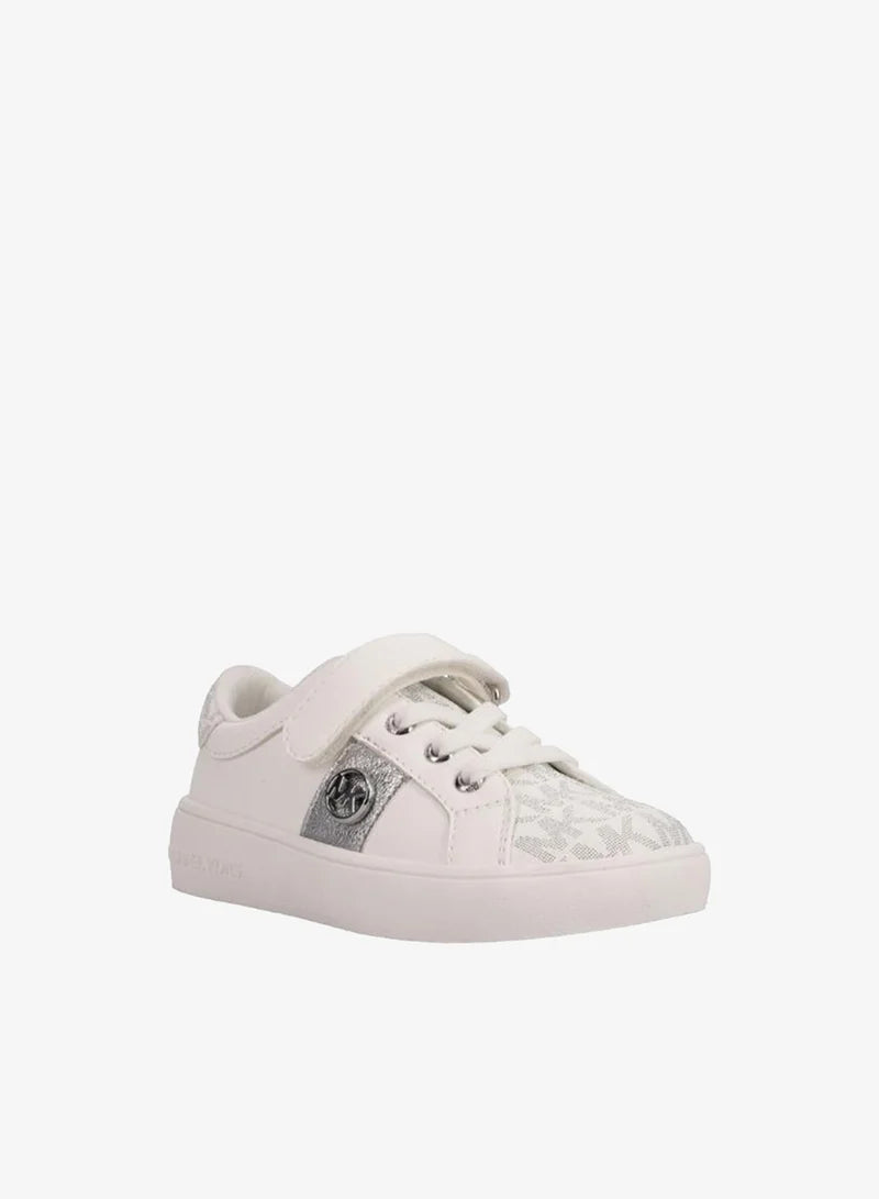 MICHAEL KORS NIÑA ZAPATILLA JEM RAINE PS WHITE SYNTHETIC/MONOGRAM/SILVER METALLIC