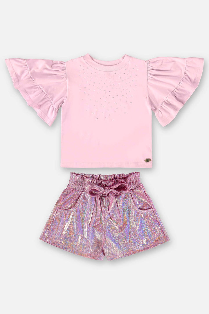 UP BABY NIÑA CONJ DE SHORT LILAC