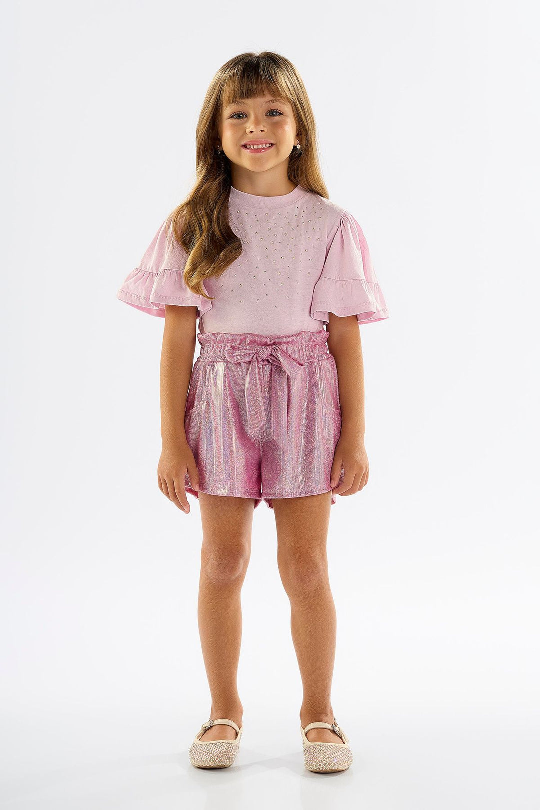 UP BABY NIÑA CONJ DE SHORT LILAC
