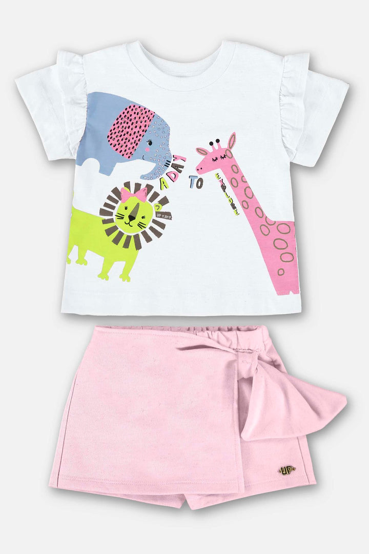 UP BABY NIÑA CONJ DE SHORT WHITE