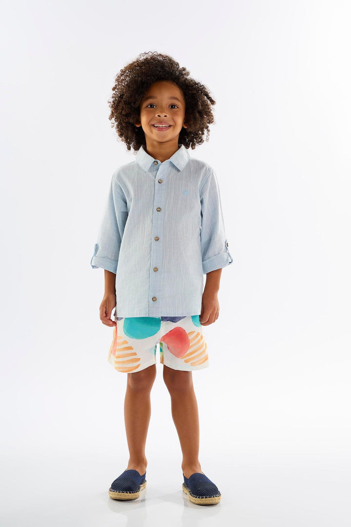 UP BABY NIÑO CONJ DE SHORT LIGHT BLUE