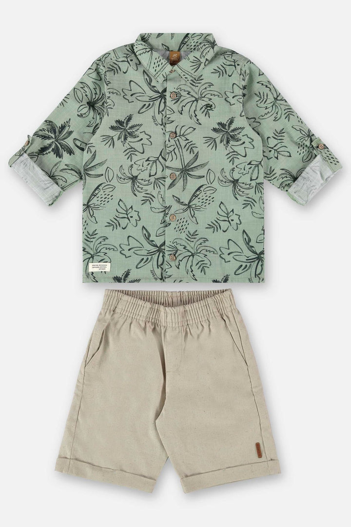 UP BABY NIÑO CONJ DE SHORT GREEN