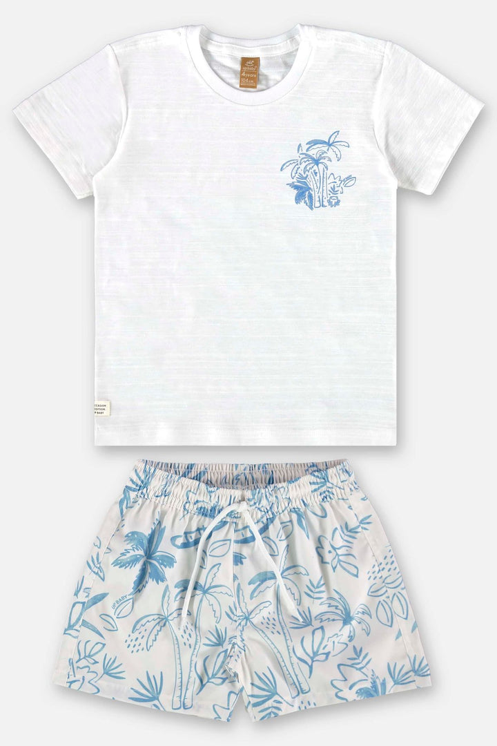 UP BABY NIÑO CONJ DE SHORT WHITE