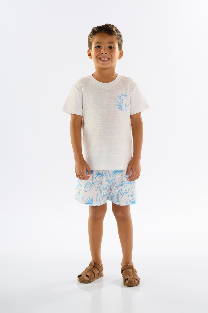 UP BABY NIÑO CONJ DE SHORT WHITE