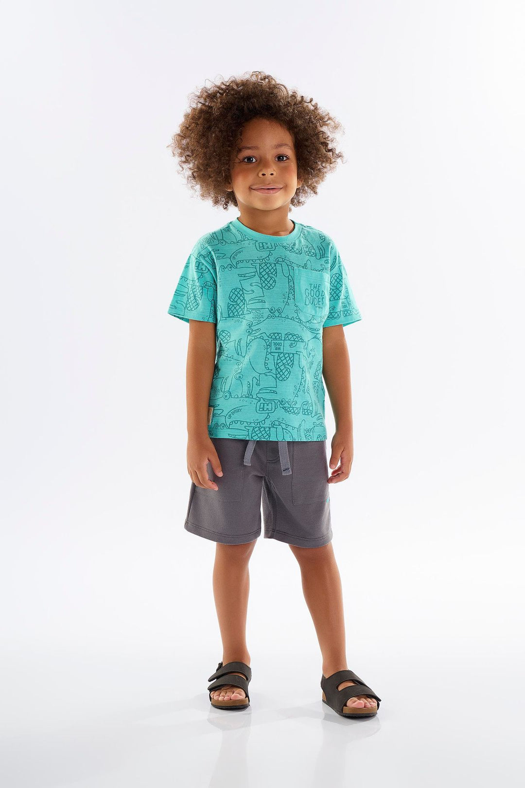 UP BABY NIÑO CONJ DE SHORT GREEN