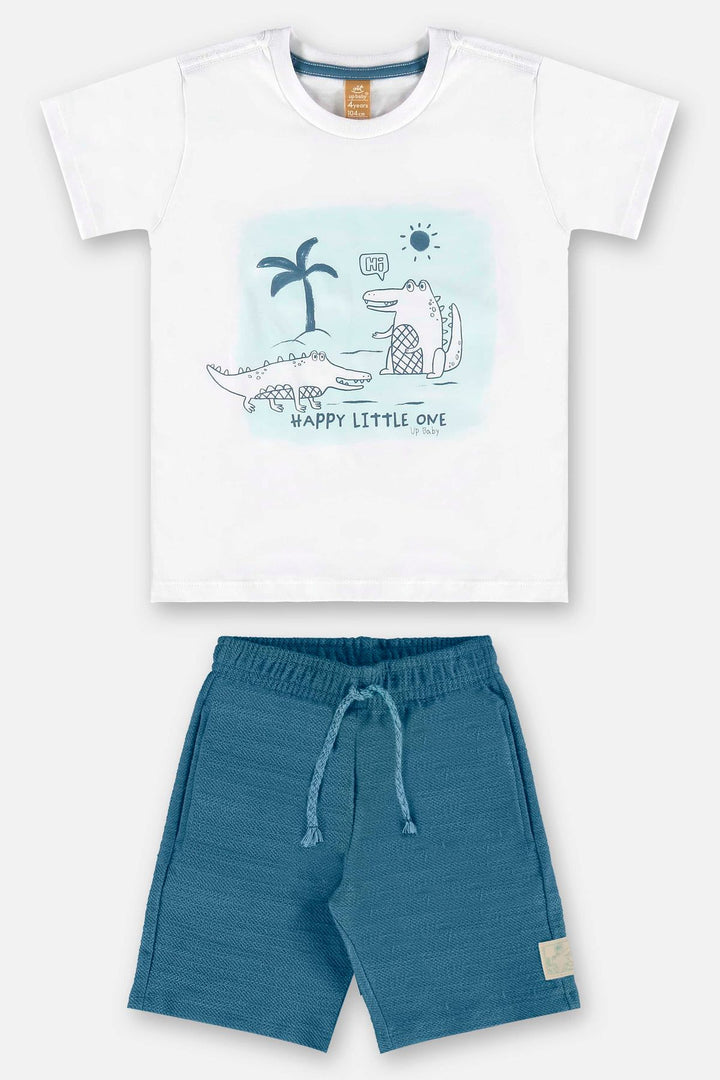 UP BABY NIÑO CONJ DE SHORT WHITE