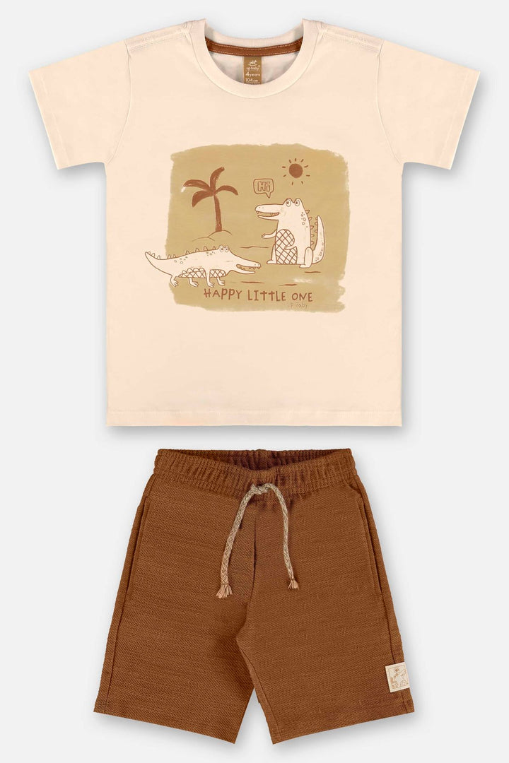 UP BABY NIÑO CONJ DE SHORT BEIGE