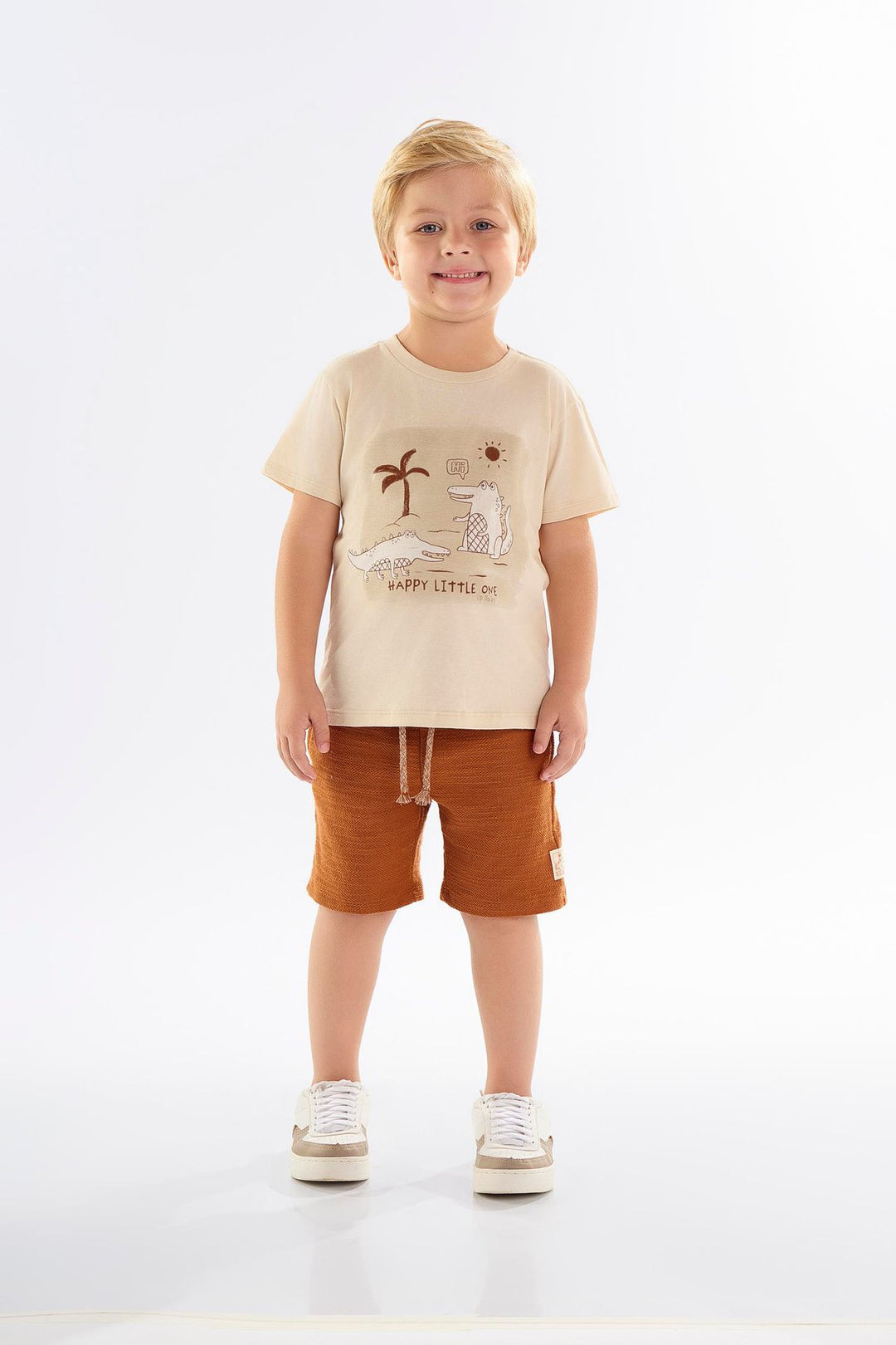 UP BABY NIÑO CONJ DE SHORT BEIGE