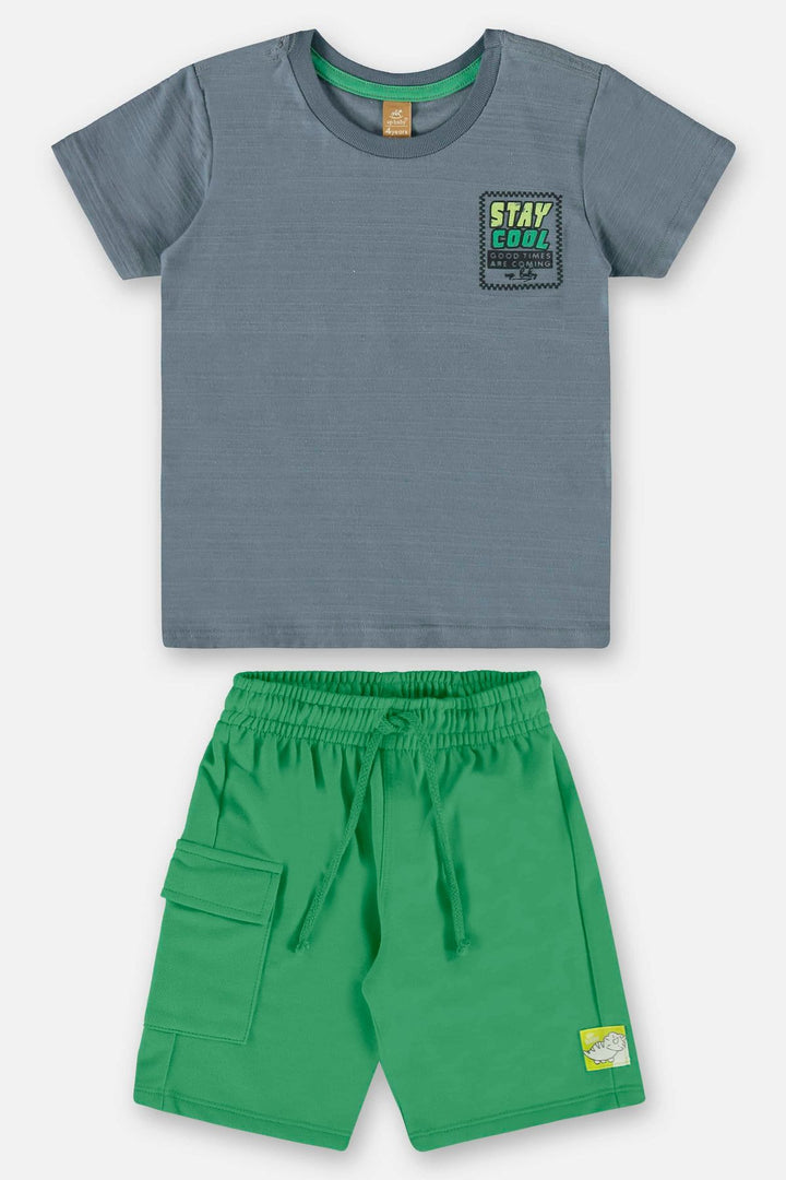 UP BABY NIÑO CONJ DE SHORT GREY
